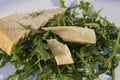 Rocket Leaf Salad and Italian hard cheese rough cut