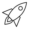 Rocket line icon. Business startup symbol. Vector pictogram