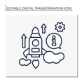 Rocket line icon Royalty Free Stock Photo
