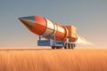 Rocket and logistics merge for speedy transportation in 3D
