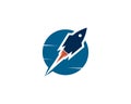 rocket logo icon Royalty Free Stock Photo