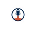 rocket logo icon Royalty Free Stock Photo