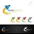 Rocket Marketing Financial Advisor Logo Design Royalty Free Stock Photo
