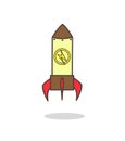 Rocket Missile Vector Illustration