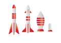 Rocket missiles. Vector illustration decorative design Royalty Free Stock Photo