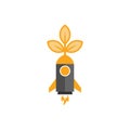 Rocket Nature Logo Icon Design Royalty Free Stock Photo