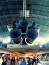 Rocket nozzles at rear of space shuttle Royalty Free Stock Photo