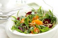 Rocket with orange and beetroot salad Royalty Free Stock Photo
