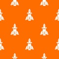 Rocket pattern vector orange Royalty Free Stock Photo
