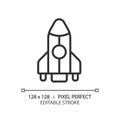 Rocket pixel perfect linear icon