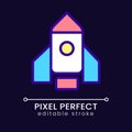 Rocket pixel perfect RGB color icon for dark theme