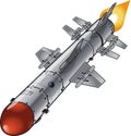 Rocket propelled military missile warhead