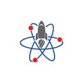 Rocket Science Atom Logo Icon Design