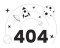 Rocket science black white error 404 flash message