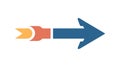 Rocket-Shaped Arrow Right Icon, Fast Progress Vector Symbol, vector design Generative AI Royalty Free Stock Photo