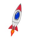 Rocket ship illustration Royalty Free Stock Photo