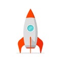 Rocket ship vector on white background standing