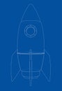 Rocket sketch. Vector Royalty Free Stock Photo