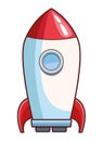 Rocket skyrocket cartoon Royalty Free Stock Photo