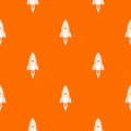 Rocket space pattern vector orange Royalty Free Stock Photo