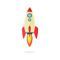 Rocket space vector illustration,spaceship icon,start up Royalty Free Stock Photo