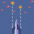 rocket spaceships space battle