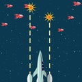 rocket spaceships space battle