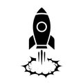 Rocket start vector icon