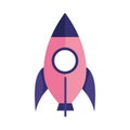 Rocket startup spaceship toy isolated icon design