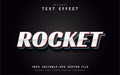 Rocket text, editable 3d text effects