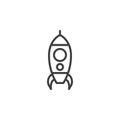 Rocket toy line icon Royalty Free Stock Photo