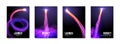Rocket Trail Posters Set Royalty Free Stock Photo