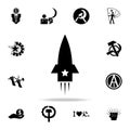 rocket of the USSR icon. Detailed set of communism and socialism icons. Premium graphic design. One of the collection icons for