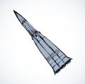 Rocket. Vector drawing Royalty Free Stock Photo