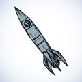 Rocket. Vector drawing Royalty Free Stock Photo