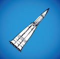 Rocket. Vector drawing Royalty Free Stock Photo