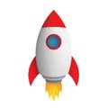 Rocket vector. Rocket is flying. Start up concept - stock vector