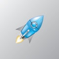 rocket. Vector illustration decorative design Royalty Free Stock Photo