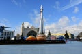 Rocket Vostok East. Architecture of VDNKH park in Moscow.