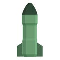 Rocket weapon icon cartoon vector. Combat space Royalty Free Stock Photo