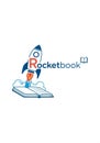 Rocketbook logo featuring a stylized rocket launching from an open Royalty Free Stock Photo