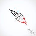 Rockets collection set. Vector