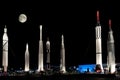 Rockets at NASA Kennedy Space Center Royalty Free Stock Photo