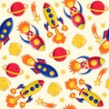 Rockets seamless pattern.