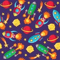 Rockets seamless pattern.