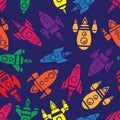 Rockets Seamless Pattern