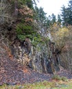 Rockface in the quarry at Bromberg Royalty Free Stock Photo