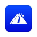 Rockfall icon digital blue