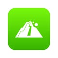 Rockfall icon digital green