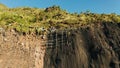 Rockfall protection netting, safety wire mesh in the mountains Royalty Free Stock Photo